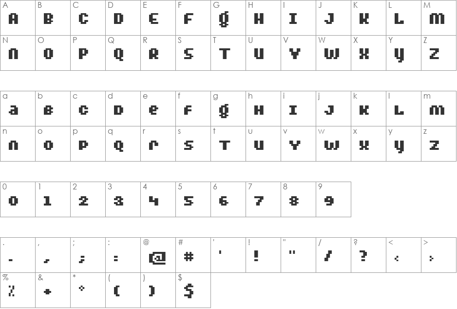 BylinearSmallCapsBold font character map preview