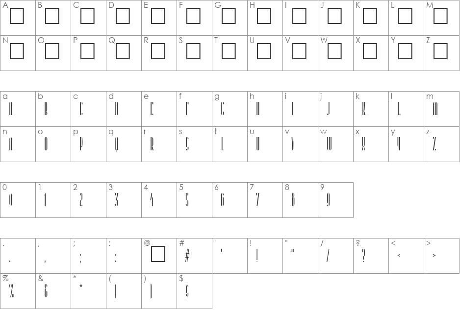 CajunQueen font character map preview