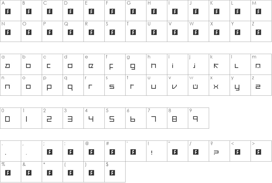 Cancranacancarnaca Redux: Serif font character map preview