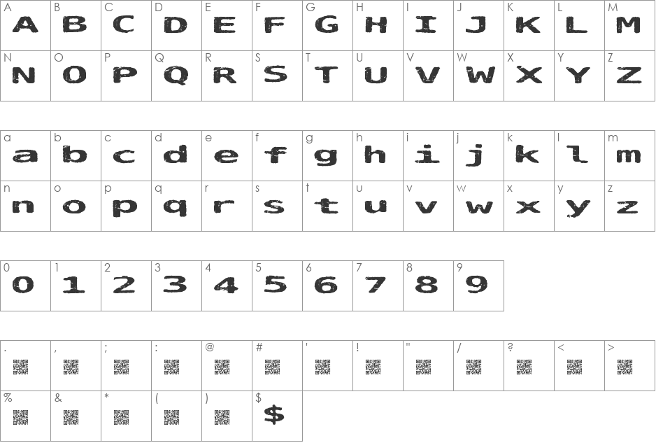 CanOpener font character map preview