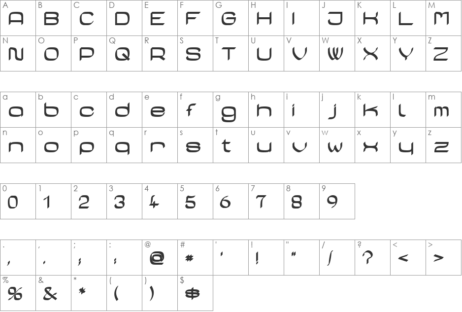 Casa Sans font character map preview