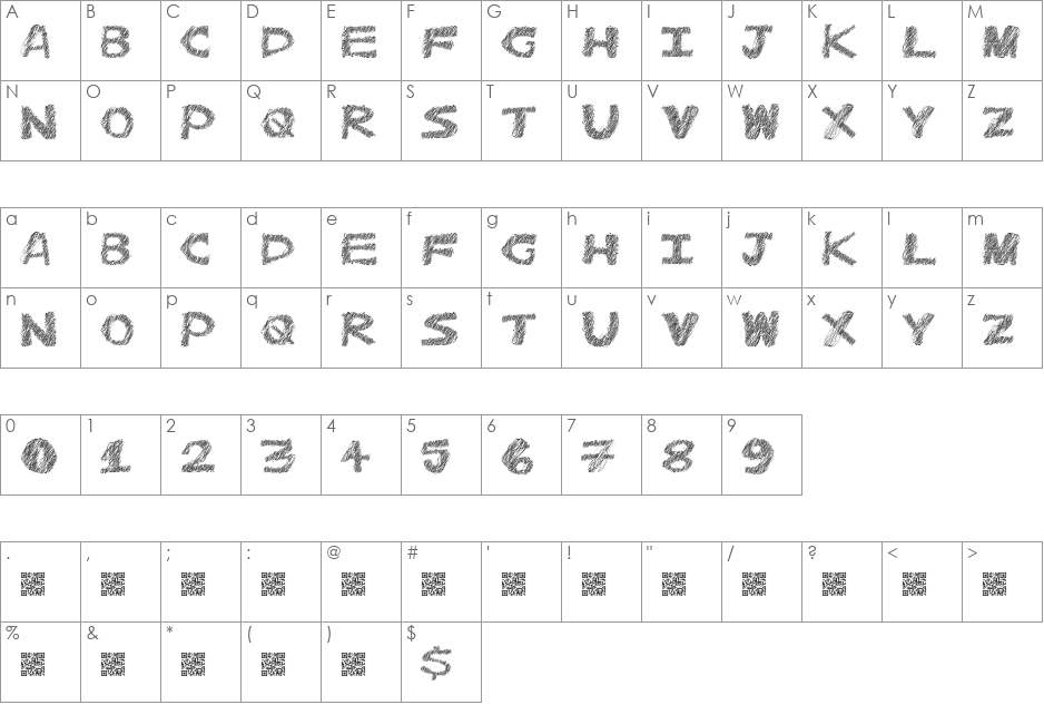 CatMeow font character map preview
