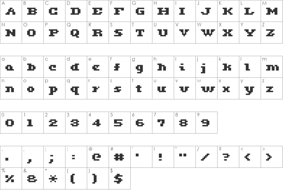 ceriph 05_63 font character map preview