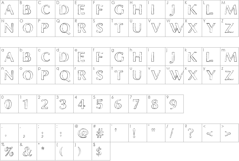 Chalk Line font character map preview