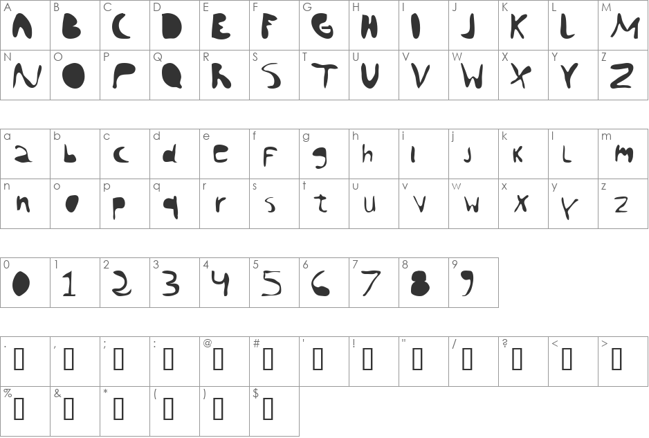 chango font character map preview