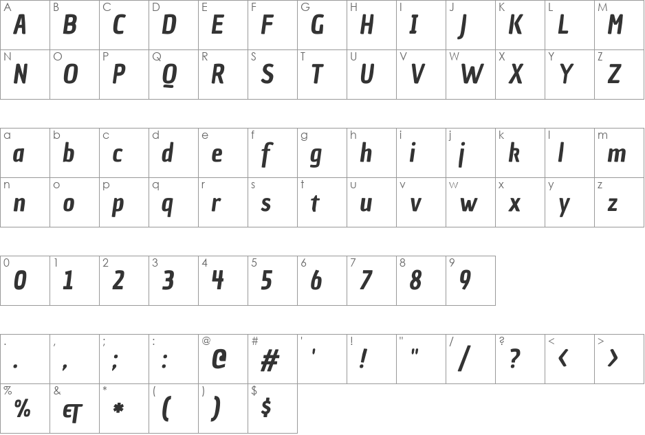 Chau Philomene One font character map preview