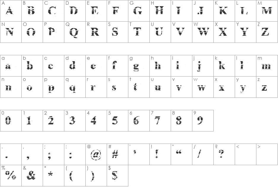 Cheap Ink killed my Printer font character map preview