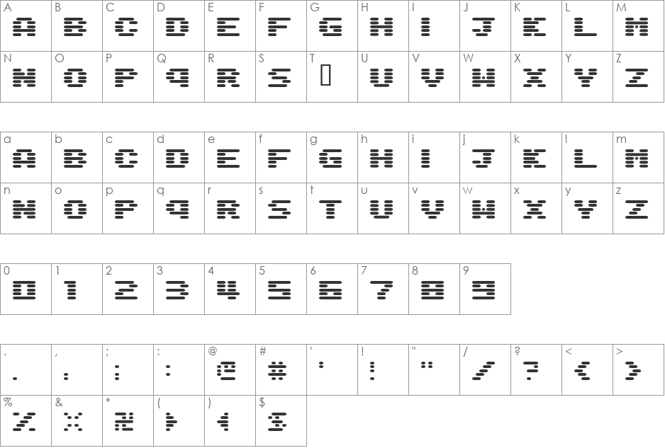 chemi font character map preview