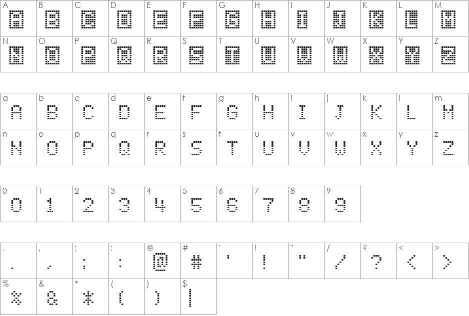 ChessType font character map preview