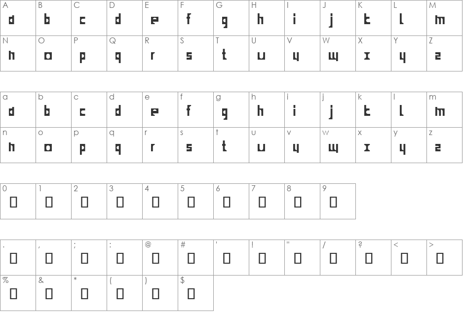 child blocks font character map preview