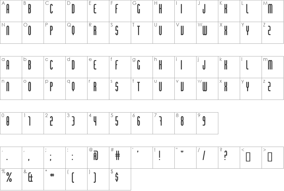 Chingolo Pro font character map preview