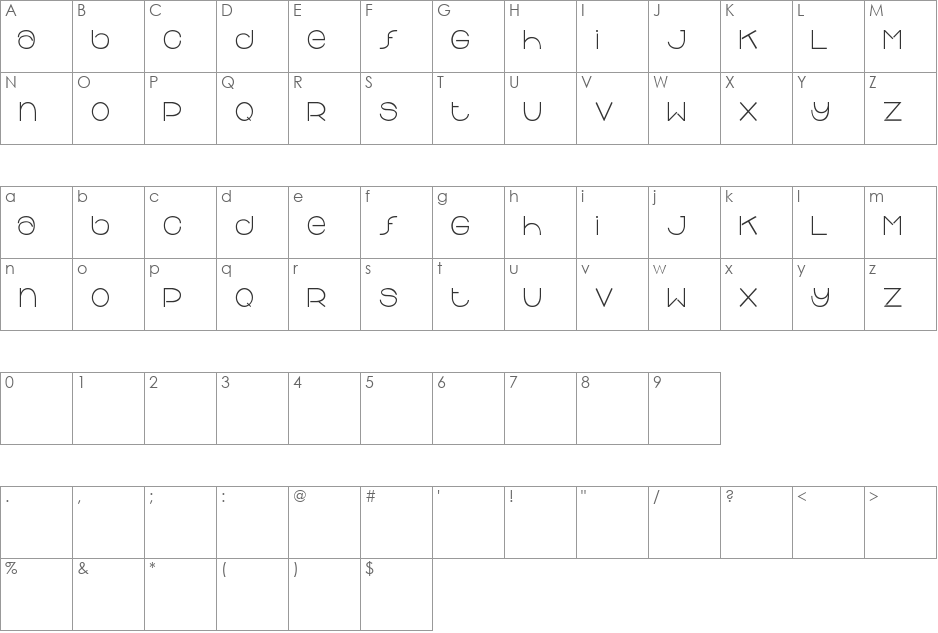 chipchap font character map preview