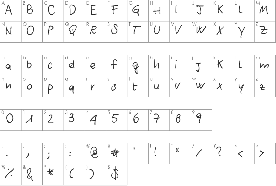 Circular Quay font character map preview