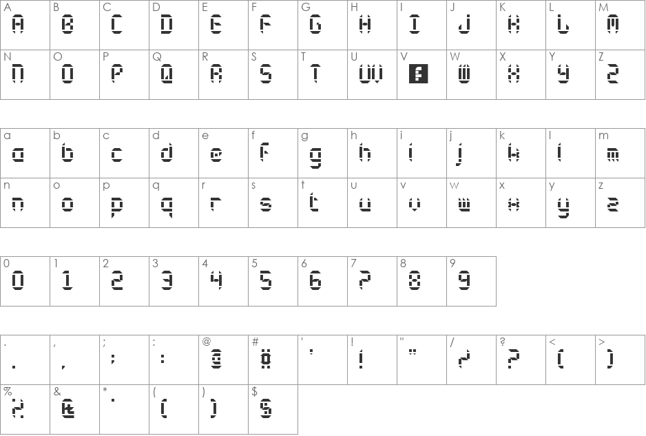 Circulus font character map preview