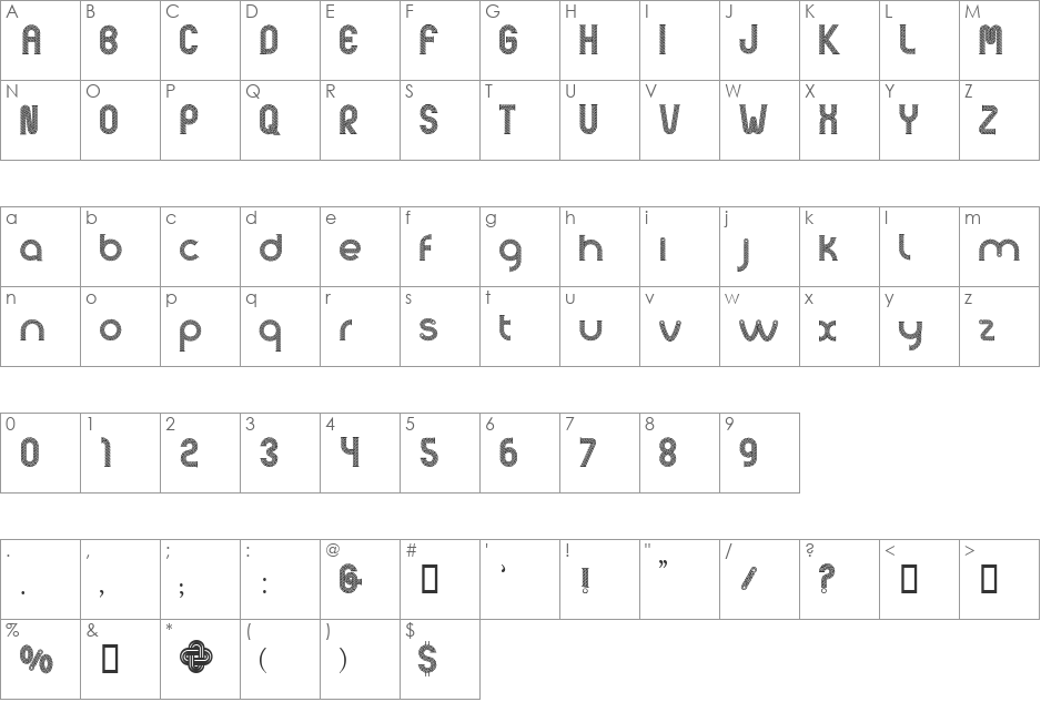 CITANIA font character map preview