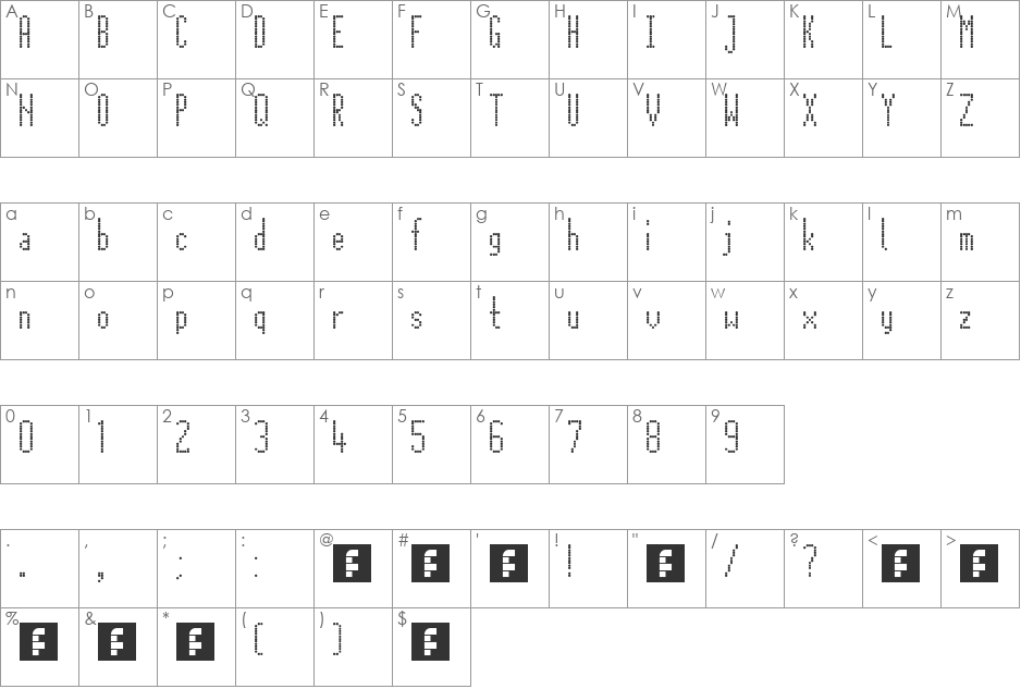 Citaro Zij DS font character map preview