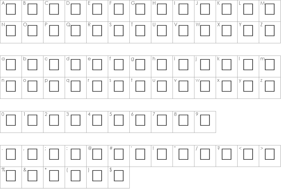 AL-Qairwan font character map preview