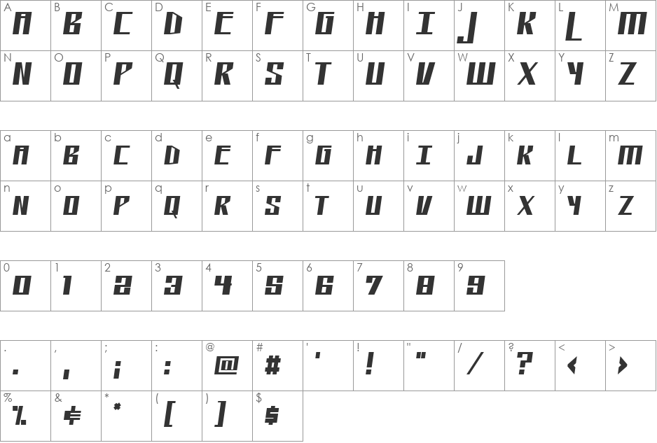 CM Moving Forward font character map preview