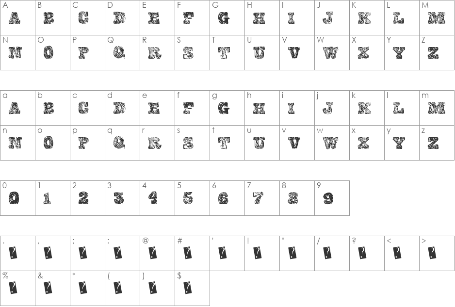 CollegeScribble font character map preview