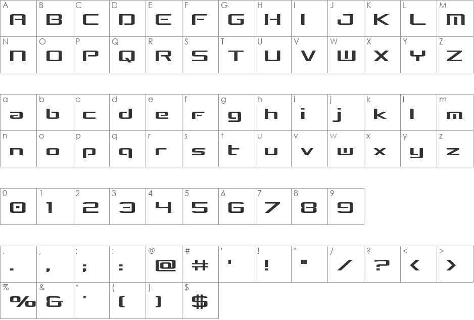 Concielian Break Semi-Italic font character map preview