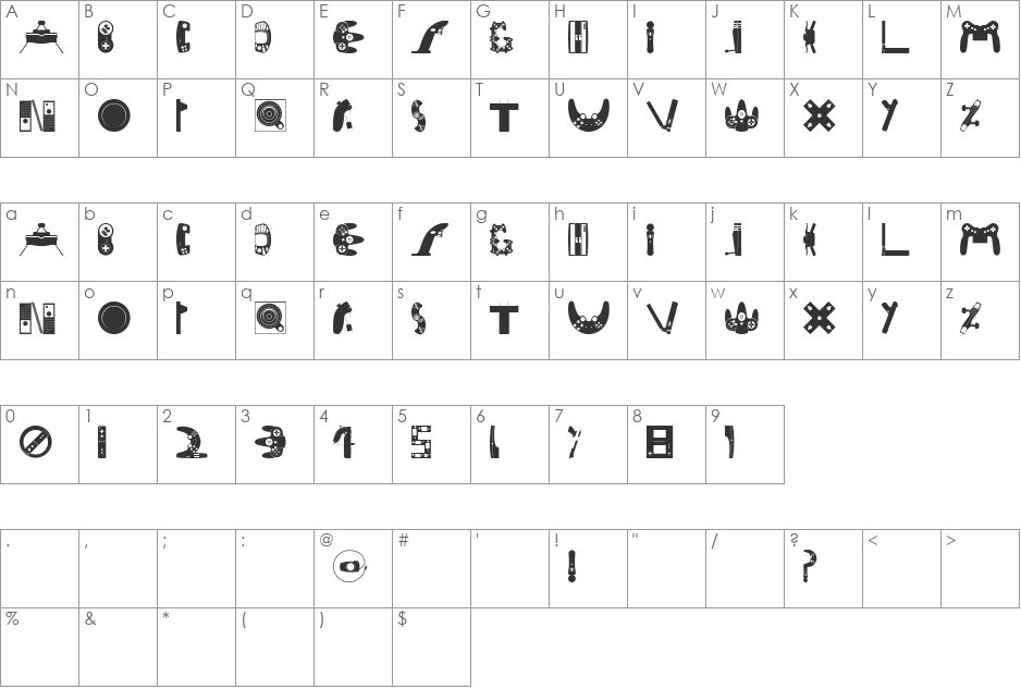 Consolefont font character map preview