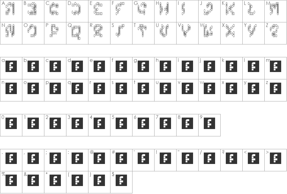 constant billy font character map preview