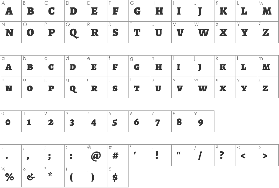 Alegreya SC font character map preview