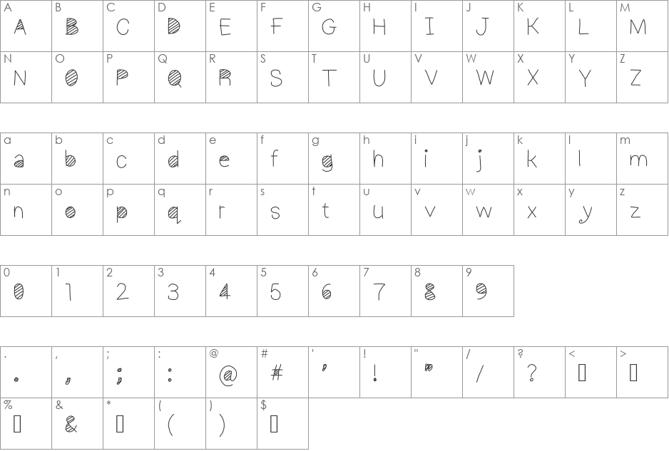 Cool font character map preview