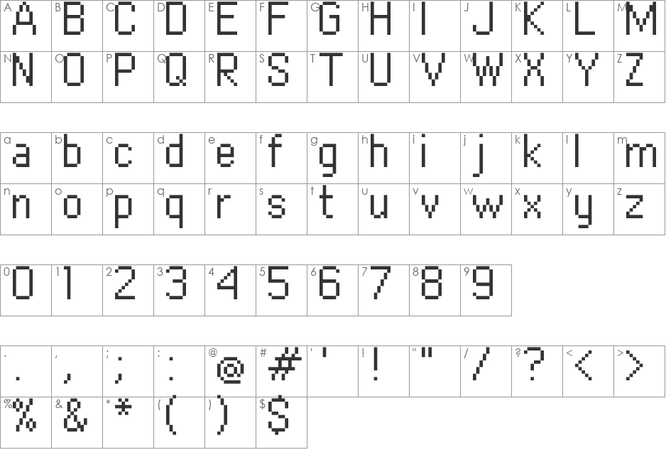 copy 10_55 font character map preview