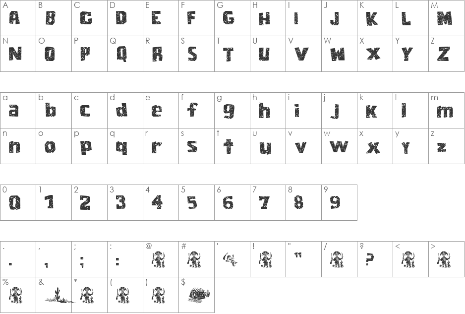 Cordel Encarnado font character map preview