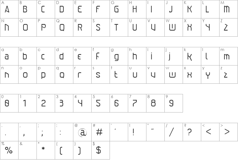 AlexInDR ExtremEdit font character map preview