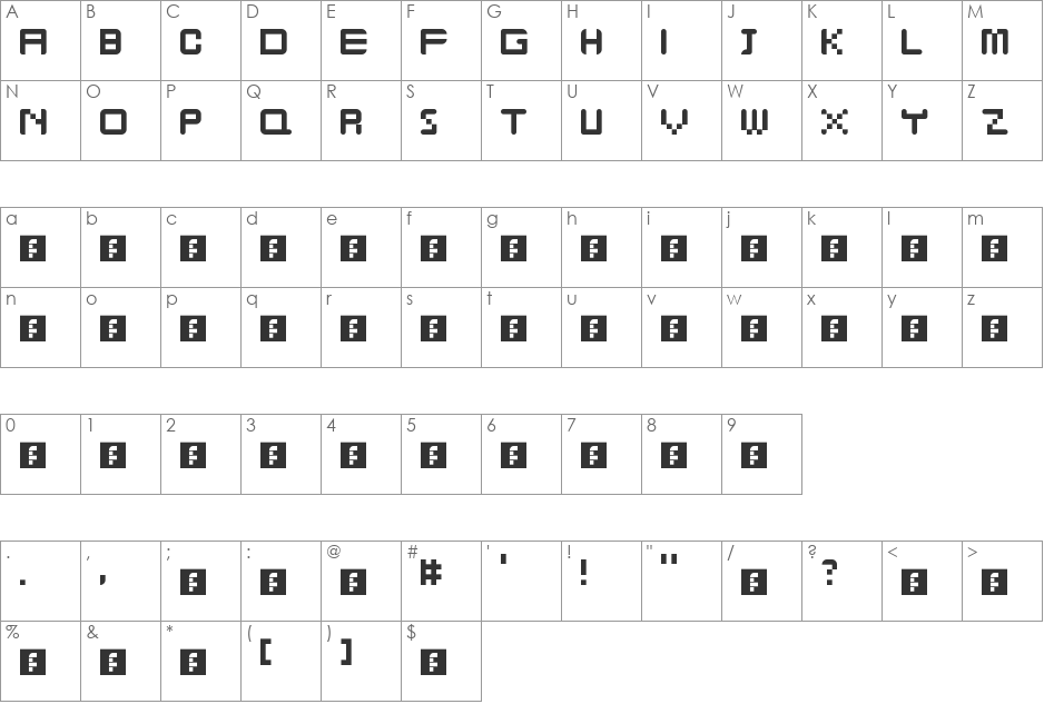 Crack the code font character map preview