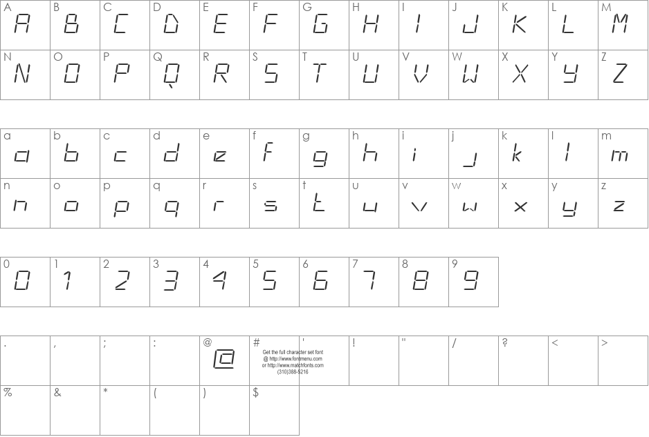 CristoLikid Tryout font character map preview