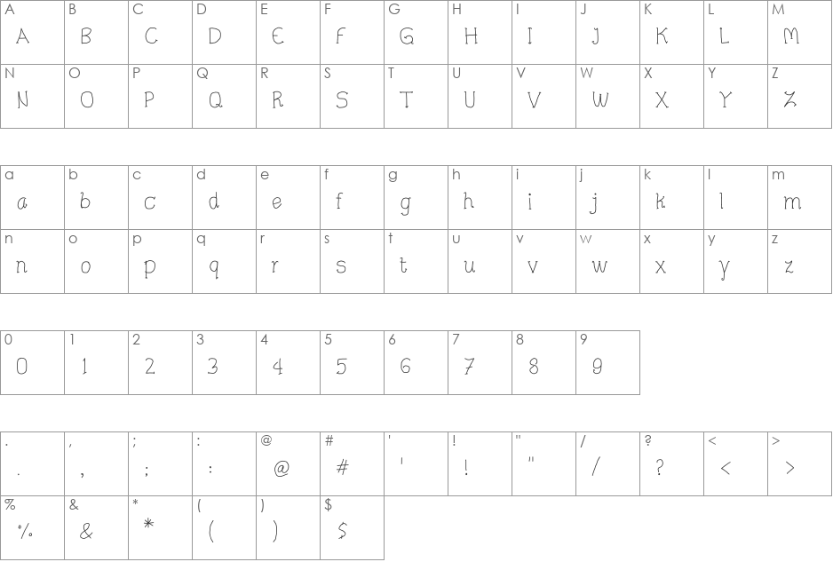 CRU-Pharit-Hand-Written v2 Regu font character map preview