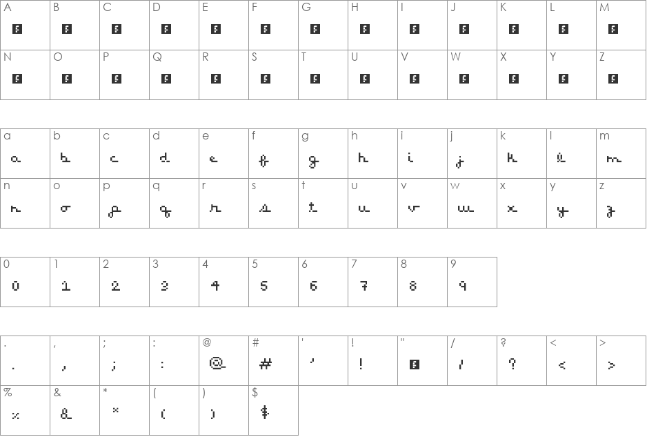 curb font character map preview