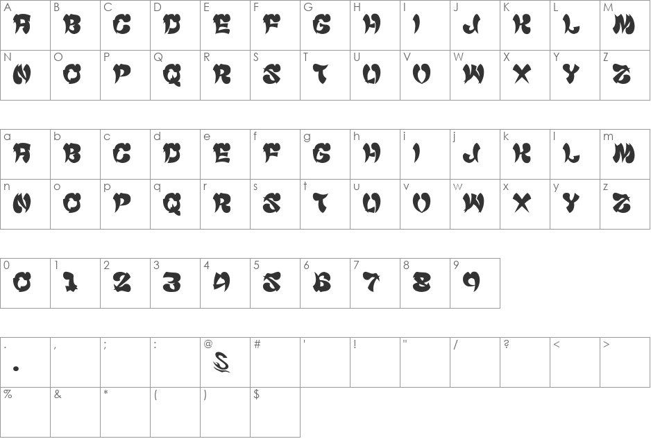 Cyankonabe__G font character map preview