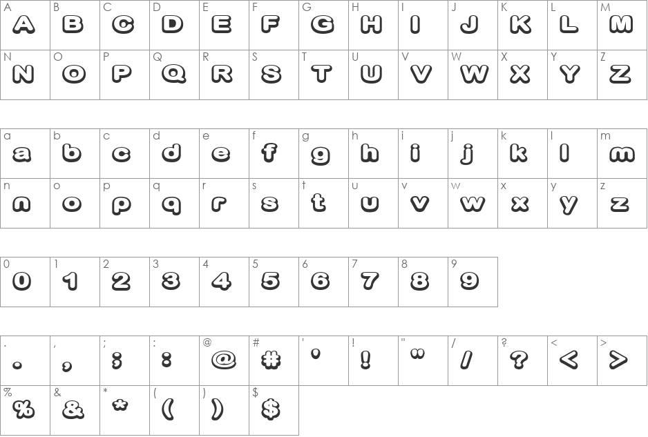 D3 Biscuitism font character map preview