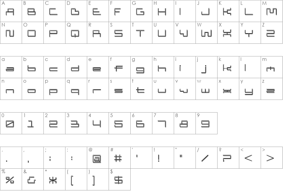 D3 PipismS font character map preview