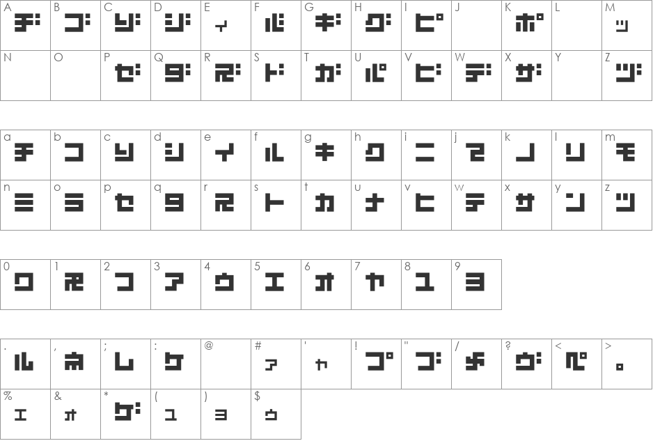 D3 Superstructurism Inline font character map preview