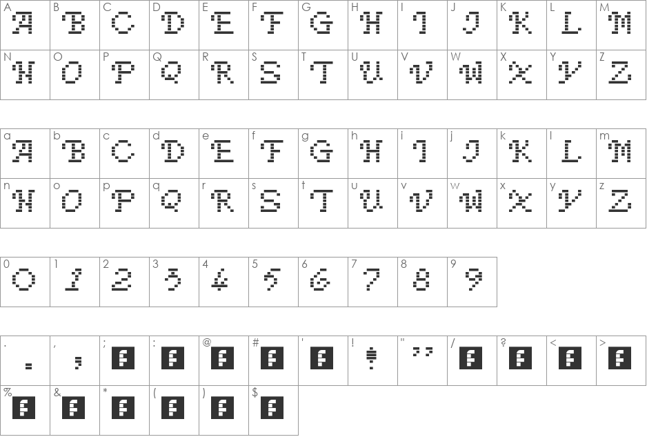 Dark Is Waiting For You font character map preview