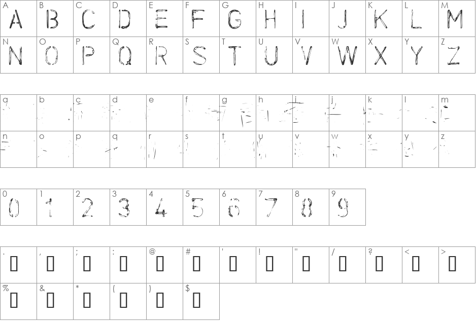 AlliedEngine font character map preview