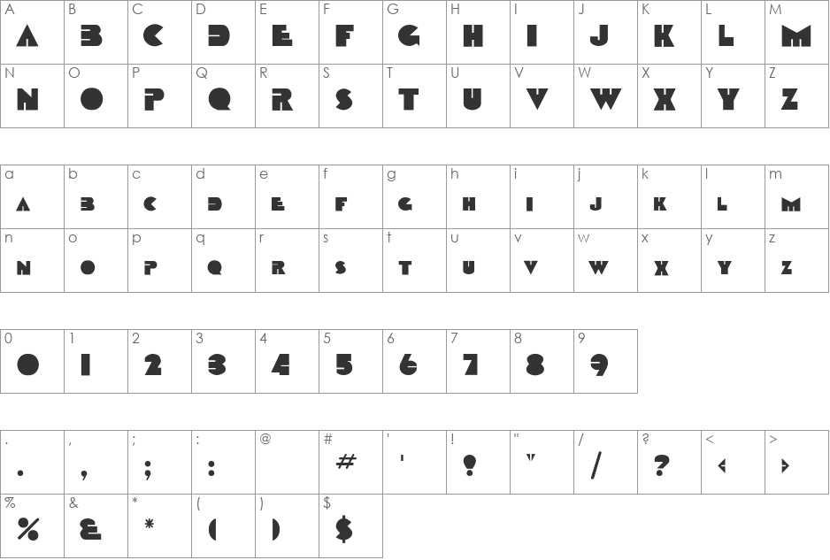 Devendra font character map preview