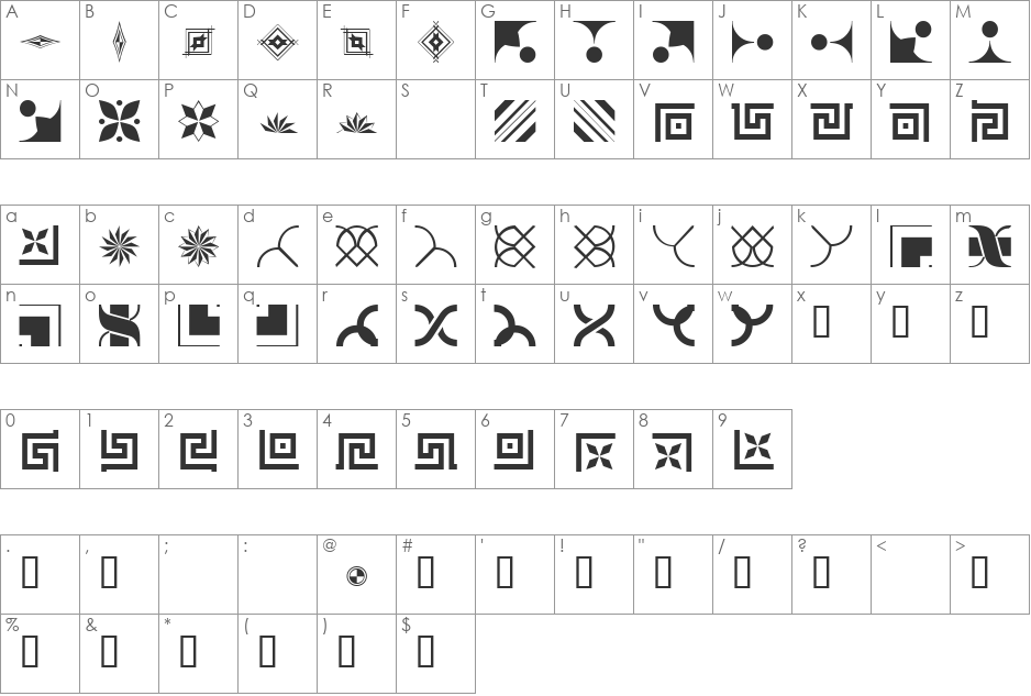 DidotLH font character map preview