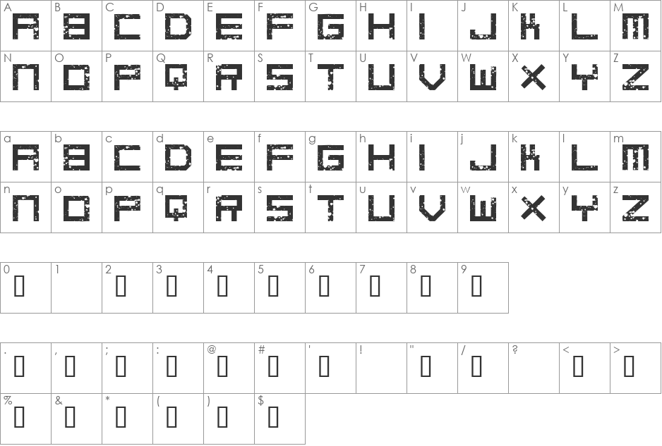 digital anarchy font character map preview