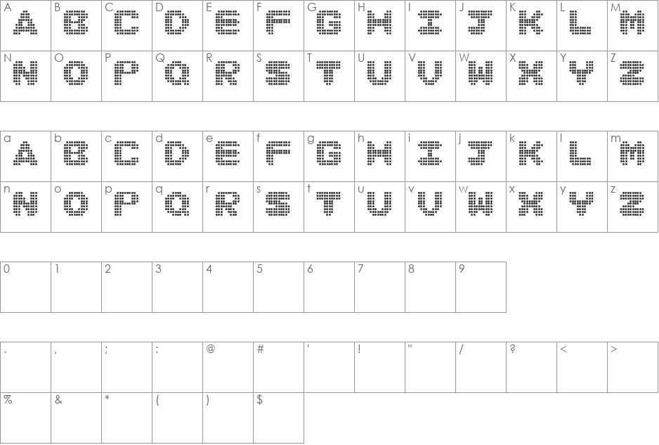 Disco never dies font character map preview