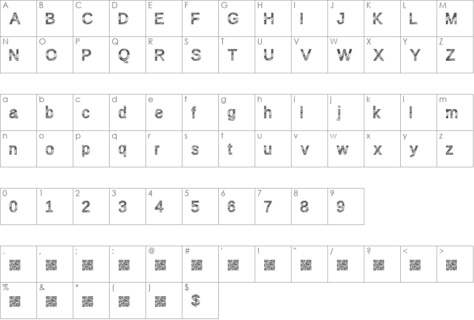 DiscoFresca font character map preview