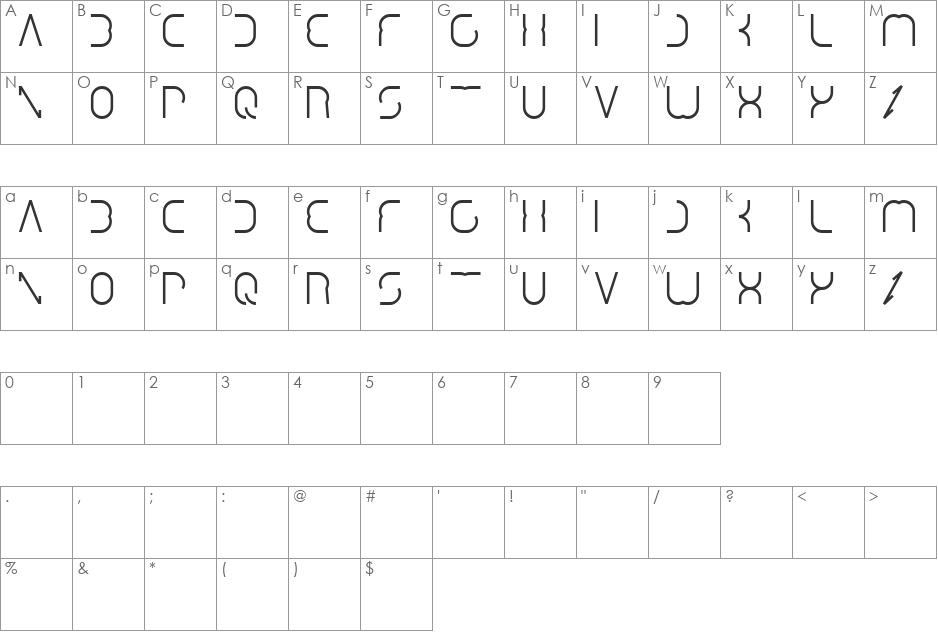 dismecha font character map preview