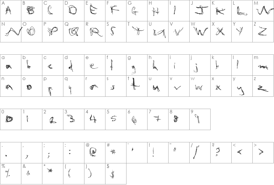 dispose101 font character map preview