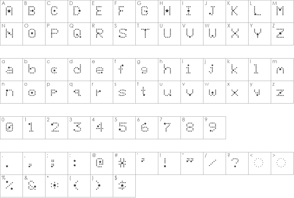 Divo font character map preview