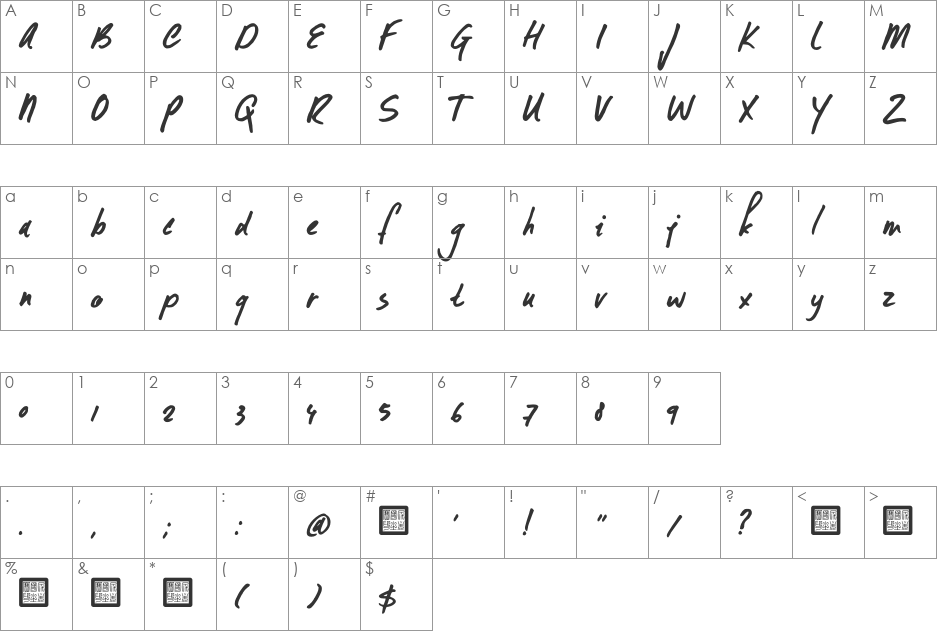 DK Formosa font character map preview